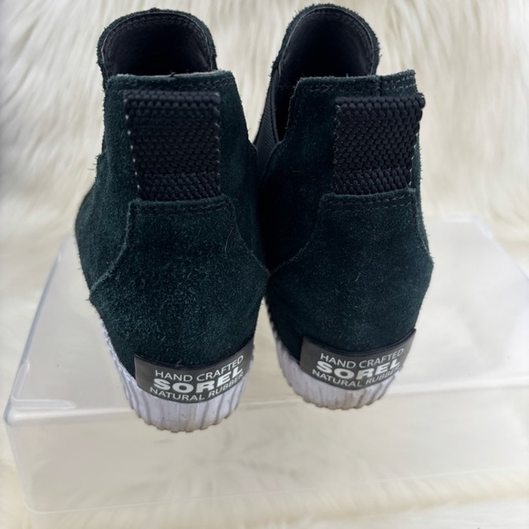 Sorel Black Ankle Suede Wedges Boots size 6.5 Woman - Picture 3 of 10